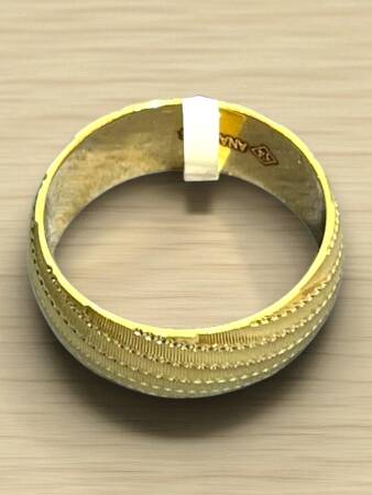 14 Ayar Altın Desenli Alyans - 4