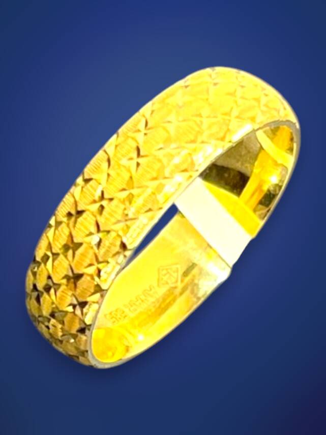 14 Ayar Altın Desenli Alyans - 4