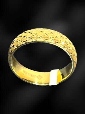 14 Ayar Altın Desenli Alyans - 