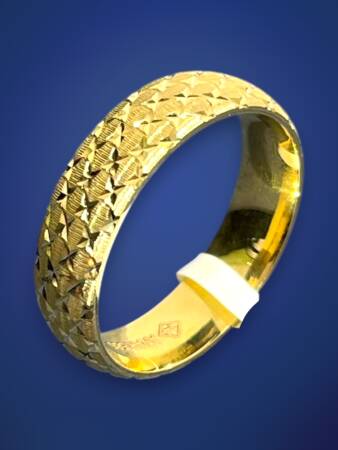 14 Ayar Altın Desenli Alyans - 2