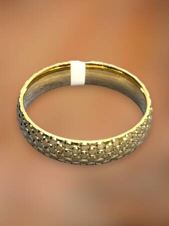 14 Ayar Altın Desenli Alyans - 3