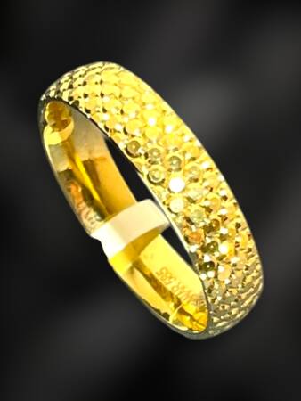 14 Ayar Altın Desenli Alyans - 4