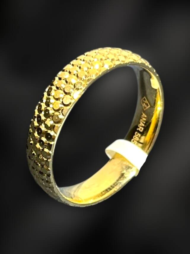 14 Ayar Altın Desenli Alyans - 2