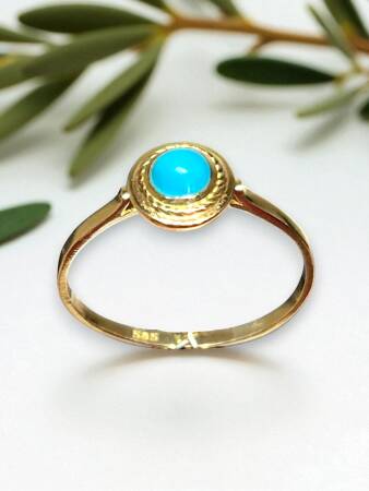 14 Ayar Altın Firuze Model Yüzük - 7