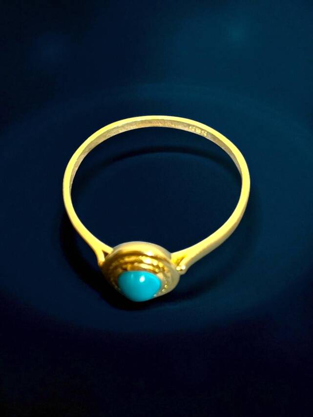 14 Ayar Altın Firuze Model Yüzük - 3