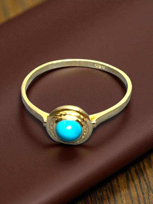 14 Ayar Altın Firuze Model Yüzük - 6