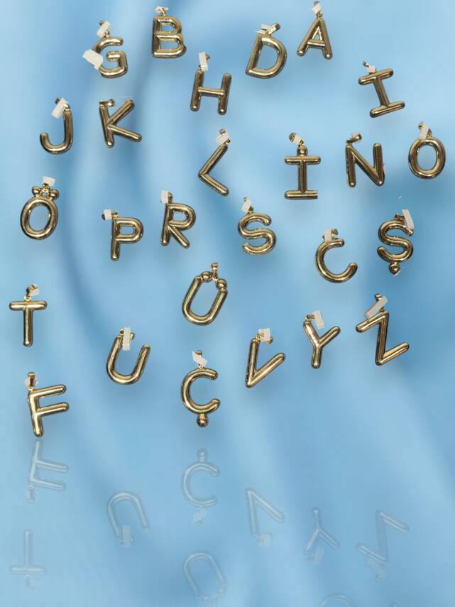 14 Ayar Altın Harf Kolye Uçları - 2