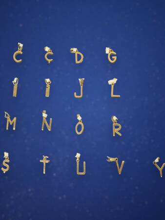 14 Ayar Altın Harf Kolye Uçları - 2