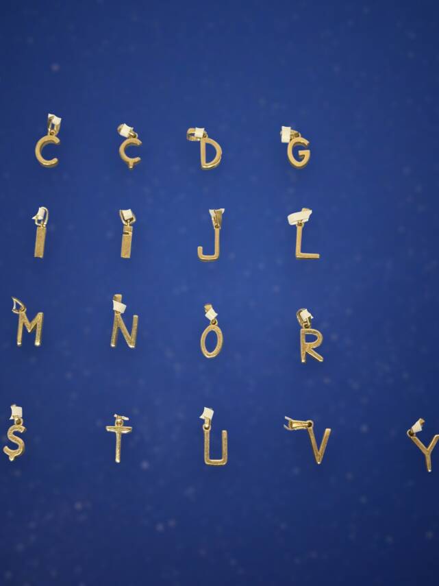 14 Ayar Altın Harf Kolye Uçları - 2