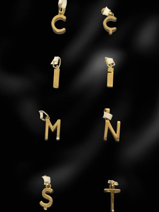 14 Ayar Altın Harf Kolye Uçları - 3