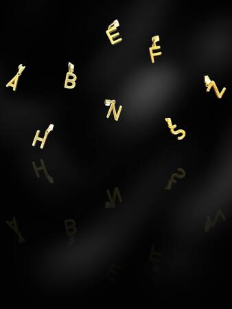 14 Ayar Altın Harf Kolye Uçları - 