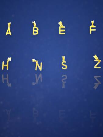 14 Ayar Altın Harf Kolye Uçları - 4