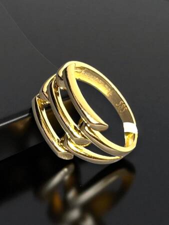 14 Ayar Altın Kaburga Yüzük - 3