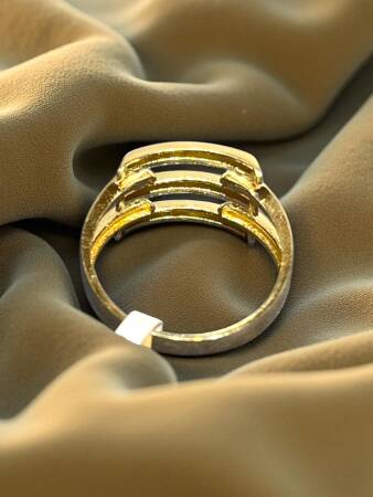 14 Ayar Altın Kaburga Yüzük - 6