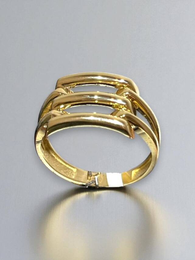 14 Ayar Altın Kaburga Yüzük - 4