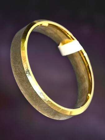 14 Ayar Altın Kare Alyans - 2