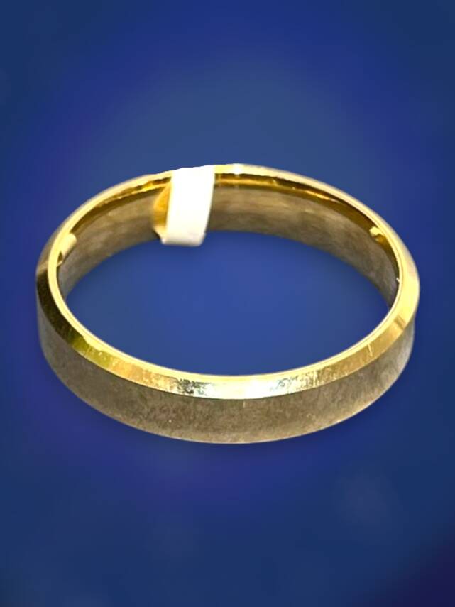 14 Ayar Altın Kare Alyans - 4