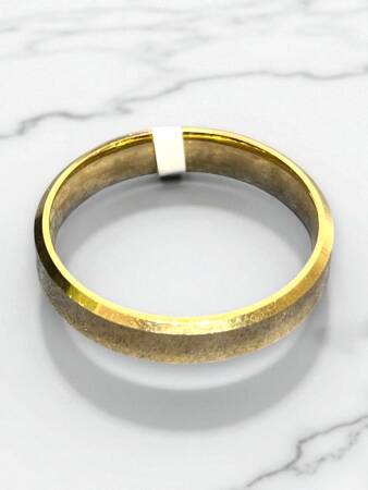 14 Ayar Altın Kare Alyans - 3