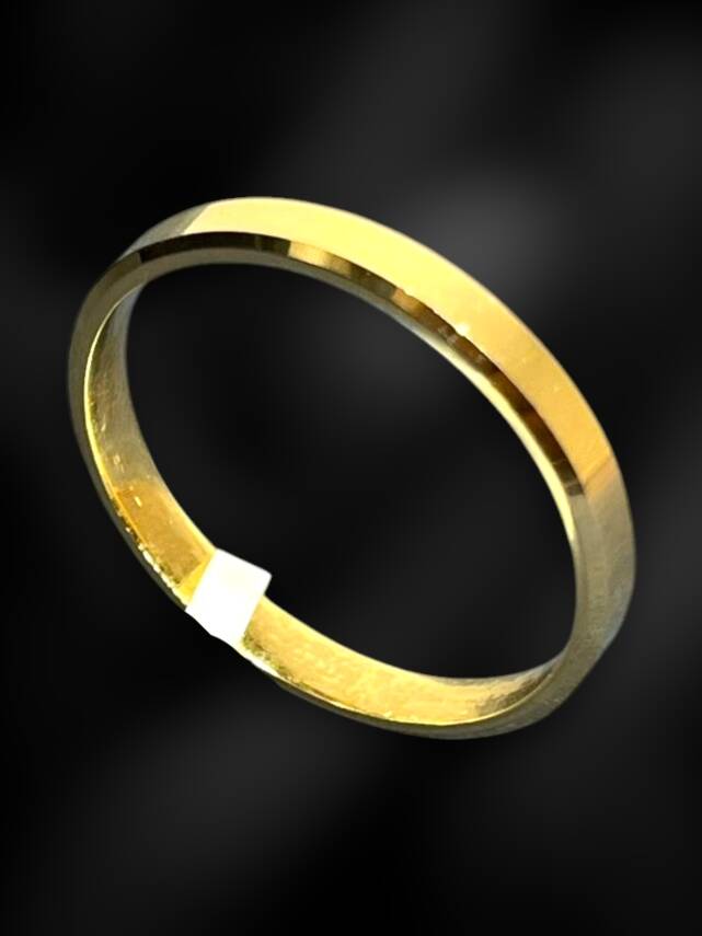 14 Ayar Altın Kare Alyans - 1