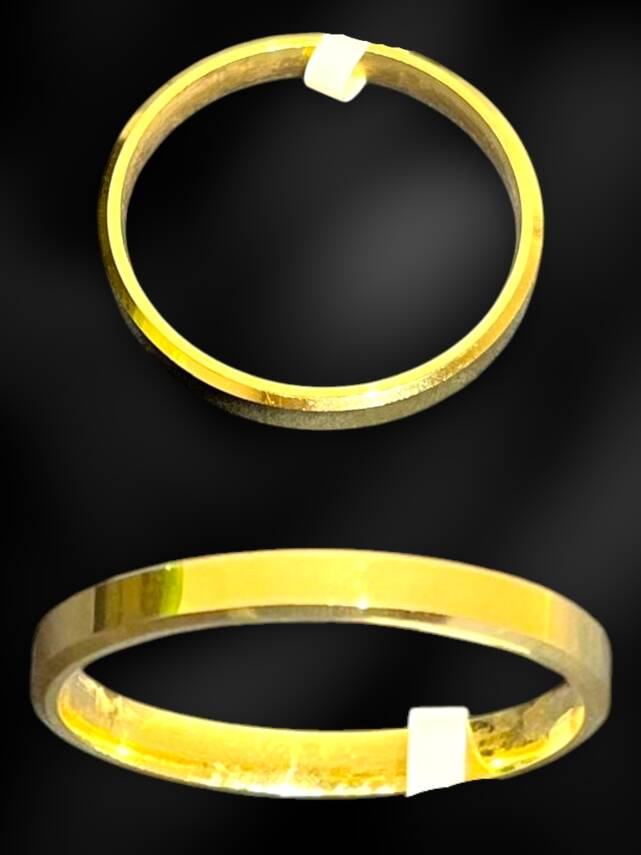 14 Ayar Altın Kare Alyans - 3