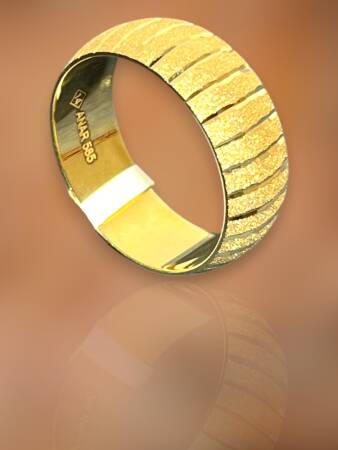 14 Ayar Altın Karpuz Model Alyans - 4