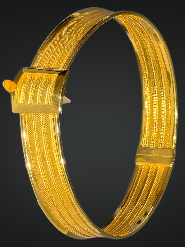 14 Ayar Altın Rize Hasır Kelepçe - 5