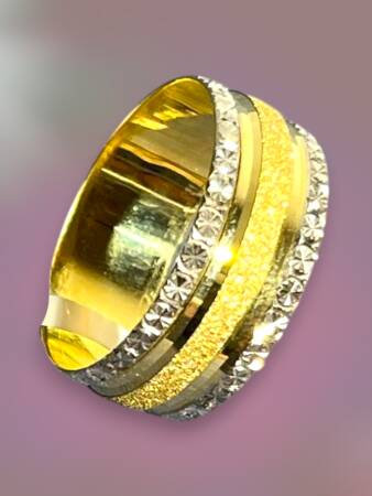 14 Ayar Altın Simli Lazer Kesim Alyans - 2