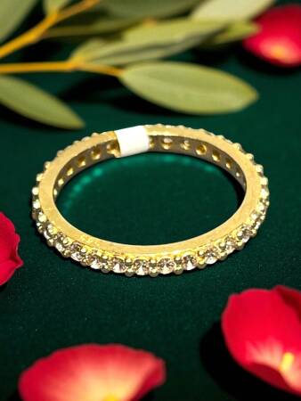 14 Ayar Altın Taşlı Tamtur Yüzük - 