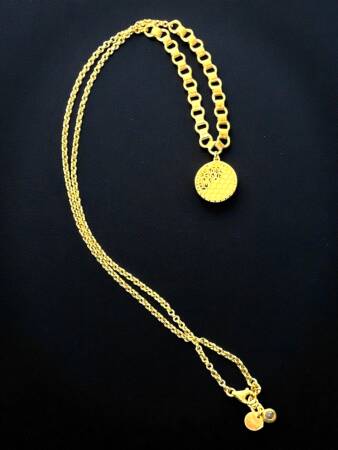 14 Ayar Altın Taşlı Ağaç Model Kolye - 4