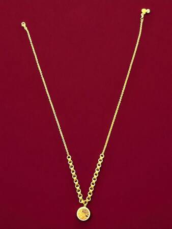 14 Ayar Altın Taşlı Ağaç Model Kolye - 5