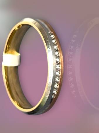 14 Ayar Altın Taşlı Alyans - 2