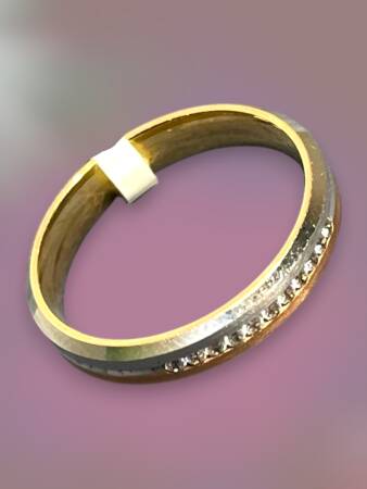 14 Ayar Altın Taşlı Alyans - 4