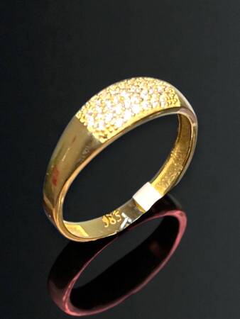 14 Ayar Altın Taşlı Eklem Yüzük - 3