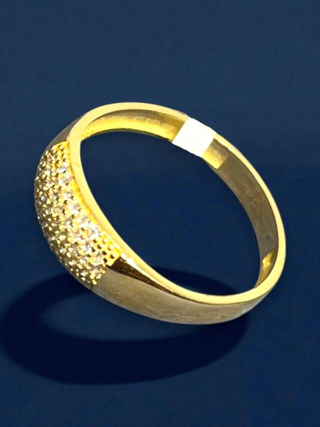 14 Ayar Altın Taşlı Eklem Yüzük - 1