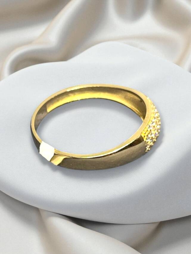 14 Ayar Altın Taşlı Eklem Yüzük - 7