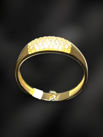 14 Ayar Altın Taşlı Eklem Yüzük - 6