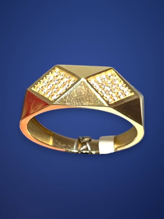 14 Ayar Altın Taşlı Eklem Yüzük - 2