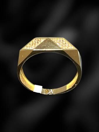 14 Ayar Altın Taşlı Eklem Yüzük - 5