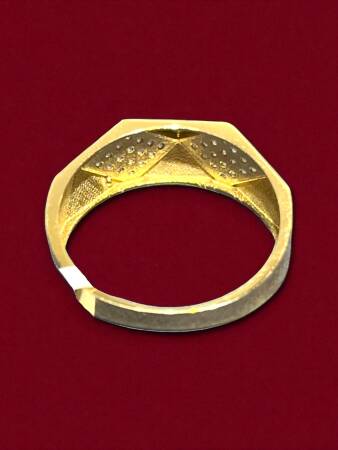 14 Ayar Altın Taşlı Eklem Yüzük - 8