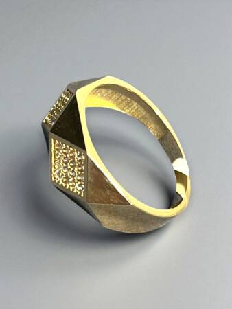 14 Ayar Altın Taşlı Eklem Yüzük - 3