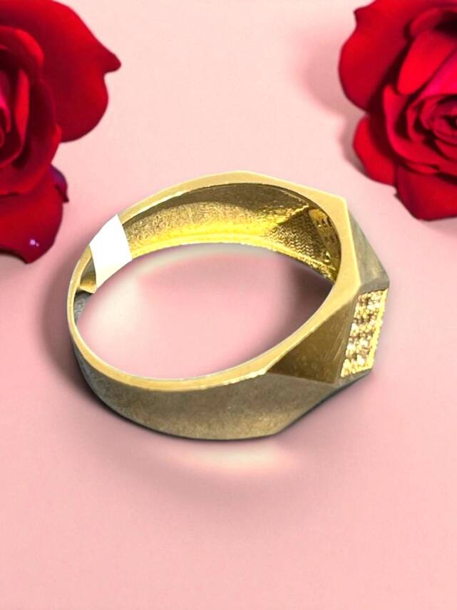 14 Ayar Altın Taşlı Eklem Yüzük - 5