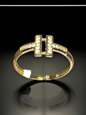 14 Ayar Altın Taşlı Eklem Yüzük - 2