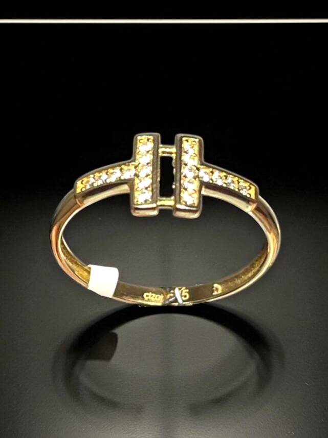 14 Ayar Altın Taşlı Eklem Yüzük - 2