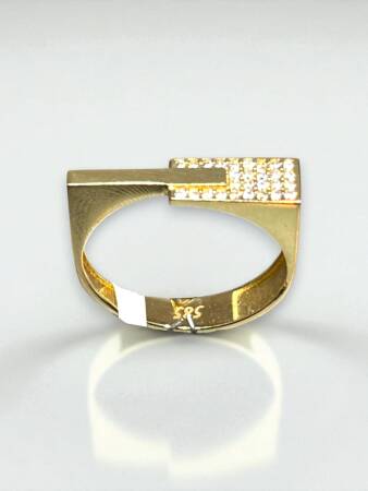 14 Ayar Altın Taşlı Eklem Yüzük - 3