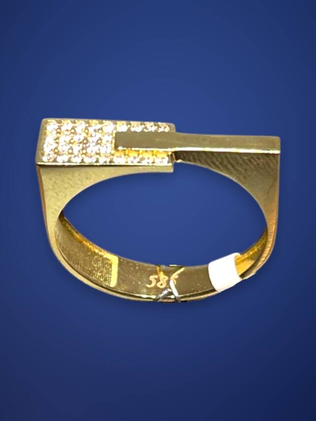 14 Ayar Altın Taşlı Eklem Yüzük - 5