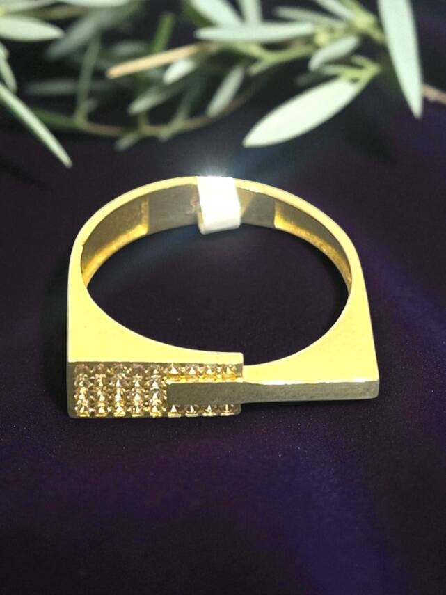 14 Ayar Altın Taşlı Eklem Yüzük - 6
