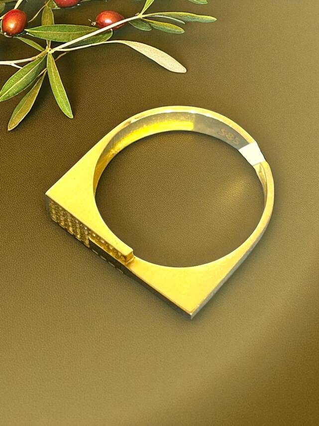 14 Ayar Altın Taşlı Eklem Yüzük - 7