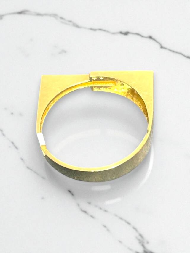 14 Ayar Altın Taşlı Eklem Yüzük - 8