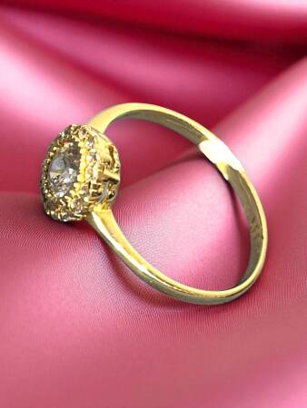 14 Ayar Altın Taşlı Fantezi Yüzük - 3