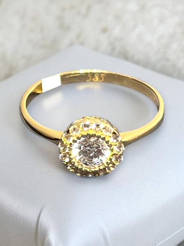 14 Ayar Altın Taşlı Fantezi Yüzük - 7